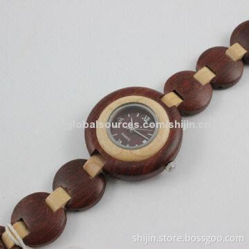 100% Eco-friendly Wooden Watch, Bi-color, Fast Delivery, China Manufacturer